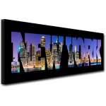 Declina, tableau toile imprime, tableau deco gratte - ciel new york, 100x35 cm