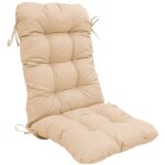 Coussin pour chaise avec dossier - capitonn� - 50x120x8cm - beige