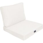 Deco arts - coussins pour fauteuil effet lin d�houssable 50x50cm blanc cass�