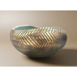 Deco in paris - coupelle ronde en polyrésine vert et doré 38 cm amira Deco in paris - coupelle ronde en polyrésine vert et doré 38 cm amira