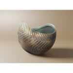 Deco in paris - coupelle ronde en polyrésine vert et doré 30 cm amira Deco in paris - coupelle ronde en polyrésine vert et doré 30 cm amira