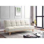 Banquette clic clac scandinave 3 places beige jessy