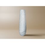 Deco in paris - vase dcoratif en rsine blanc h62 cm louma