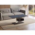 Deco in paris - table basse relevable avec rangement en cramique noir adelie