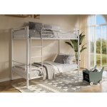 Deco in paris - lit superpos twins en mtal blanc 90 x 190 cm + sommiers