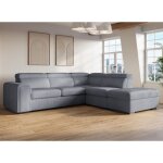 Deco in paris - canap d'angle convertible avec coffre en velours ctel pais