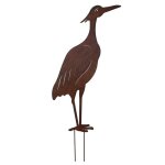 D�co de jardin h�ron 90cm en m�tal