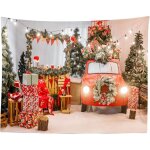 Autre dco murale, accueil tenture murale arbre de nol chaussette cadeau chemine art tissu tapisserie ...