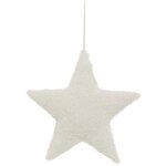 D�co murale �toile en bouclettes blanches h 40 cm - feeric christmas