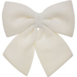 D�co de no�l noeud blanc aspect laine 40 x 43 cm - feeric christmas