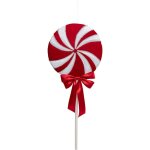 Déco de noël sucette sucre d'orge avec noeud satin h 80 cm - feeric christmas Déco de noël sucette sucre d'orge avec noeud satin h 80 cm - feeric christmas
