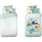 Ct dco - parure de lit enfant dinosaures - 100% coton 57 fils / cm