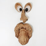 D�cor de visages d'arbre vieil homme, sculpture amusante visage d'arbre, 3d forme visage d'arbre, pour ...