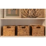 Decorasian panier de rangement rectangulaire tress� en jacinthe d'eau