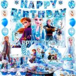D�coration anniversaire reine des neiges elsa anniversaire vaisselle kit, d�corations d'anniversaire, ...