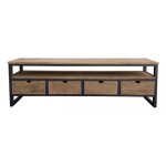 Decoration d ? autrefois - meuble tv niche 4 tiroirs - bois - marron - interior's
