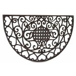 Decoration d ? autrefois - paillasson demi - lune fonte - fonte - marron - dcoration d'autrefois