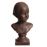 Decoration d ? autrefois - statue buste jeune fille - mdf - marron - interior's