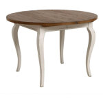Decoration d ? autrefois - table ronde extensible - bois - blanc - interior's