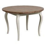 Decoration d ? autrefois - table ronde extensible - bois - blanc - interior's