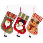 Dcoration de bottes de pre nol, 3 chaussettes de nol pour chemine, chaussettes de pre nol  remplir, ...
