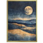 D�coration pour le bureau salon tableau mural affiche murale cadre dor� montagnes