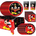 D�coration de f�te d'anniversaire, mickey mouse ensemble de vaisselle de f�te articles de table pour ...