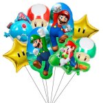 D�coration de f�te - inboxxarty - super mario - 8 ballons - multicolore - h�lium