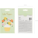 D�corations pour g�teaux fleurs, m�lange, 13 cm (1 paquet / 8 pi�ces)