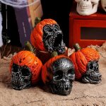 Décoration d'halloween tetsmg crâne effrayant 4 pièces en résine Décoration d'halloween tetsmg crâne effrayant 4 pièces en résine