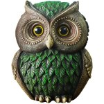 Dcoration intrieure hibou, petite figurine dcorative hibou pour tagre, bureau ou salon (vert)
