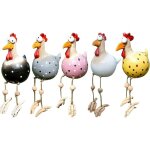 D�coration de jardin de statue de poulet en c�ramique, figurine de poterie de prise de jardin de figure ...