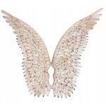Dcoration murale - ailes d'ange en mtal blanc