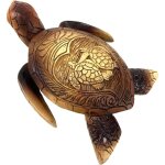 D�coration murale en bois sculpt�e - tortue oc�anique � la main - art mural pour salle de bain et salon ...