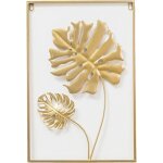 Dcoration murale dore en mtal  suspendre, sculpture murale 3d en forme de tortue dore  double feuille ...