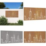 Dcoration murale jardin 105x55cm acier corten design d'horizon - dcoration murale de jardin - dcorations ...