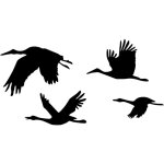 Asir group llc - dcoration murale en mtal oiseaux cigognes