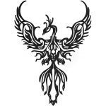 Dcoration murale phnix : dcoration murale en mtal, sculpture murale en fer noir, oiseau vulgaire ...