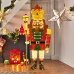 Décoration noel extérieur intérieur, 180 cm roi casse - noisette lumineuse, 236 lumières led, 4 piquets ... Décoration noel extérieur intérieur, 180 cm roi casse - noisette lumineuse, 236 lumières led, 4 piquets ...