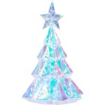Beliani ? d�coration de no�l led en forme de sapin ? �clairage multicolore ? dimensions 40x26x26 cm ? ...
