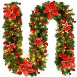 Décoration de noël en rotin de 2, 7 m, décorations pour sapin de noël, ensemble de guirlandes, 30 lumières ... Décoration de noël en rotin de 2, 7 m, décorations pour sapin de noël, ensemble de guirlandes, 30 lumières ...