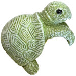 D�coration de pot de fleurs en forme de tortue, statuette de tortue suspendue en r�sine, adorable tortue ...