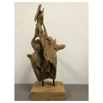 Decoration racine de teck rootsy 450  550mm : objet decoratif en teck indonesien
