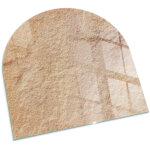 D�corative plaque carr�e de protection de sol en verre tremp� pour chemin�e ou po�le moderne texture ...