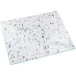 D�corative plaque de protection de sol en verre tremp� pour chemin�e ou po�le moderne motif pierre avec ...