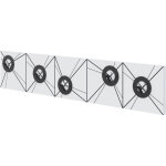 D�corite pat�re murale moderne vizy blanche en bois manufactur� avec 5 crochets en m�tal noir, rangement ...