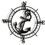 Decorizzly rose des vents / boussole ancre 3d