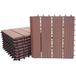 Décoshop26 - 11x dalles carrelage wpc finition aspect bois balcon / terrasse 30 x 30 cm = 1 m² couleur ... Décoshop26 - 11x dalles carrelage wpc finition aspect bois balcon / terrasse 30 x 30 cm = 1 m² couleur ...