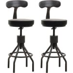 Décoshop26 - lot de 2 tabourets de bar chaise haute design industriel avec repose - pieds rotatif réglable ... Décoshop26 - lot de 2 tabourets de bar chaise haute design industriel avec repose - pieds rotatif réglable ...