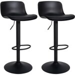 Dcoshop26 - lot de 2 tabourets de bar hauteur rglable et sige pivotant avec sige en plastique et ...